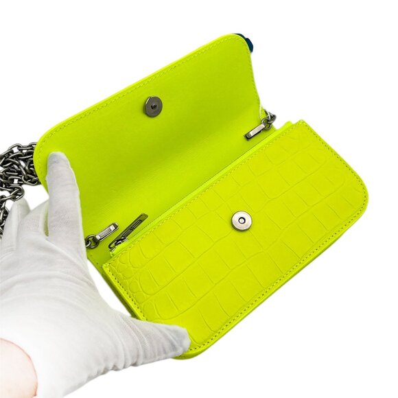 Balenciaga Gossip Wallet On Chain Bag Chartreuse - Picture 3 of 12
